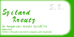 szilard kreutz business card